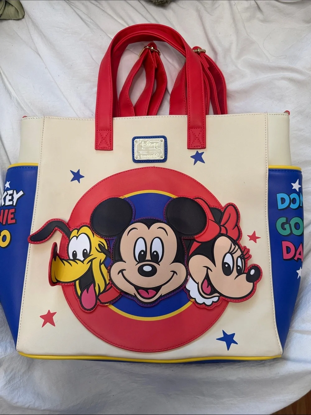 Disney Mickey & Friends Cream and Red Tote Bag